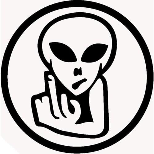 30d of Exotic Birds Creatures From Space Flipping Off Car Sticker for Window Truck Bumper Vinyl Car Home Decor