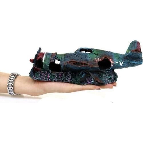 Fish Tank Aquarium Landscaping Resin Decoration Aircraft Fighter Aquarium Fish Tank Accessories Handicraft Household Goods
