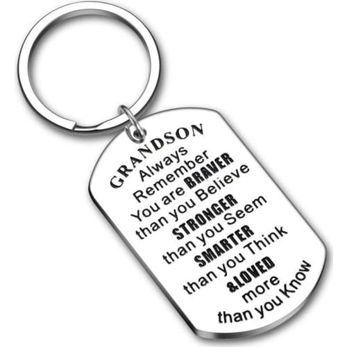 To My Son Daughter Sister Key Chains Graduation Birthday Gift for Boy Girl Stainless Steel Keyring Love Pendant Jewelry Gift