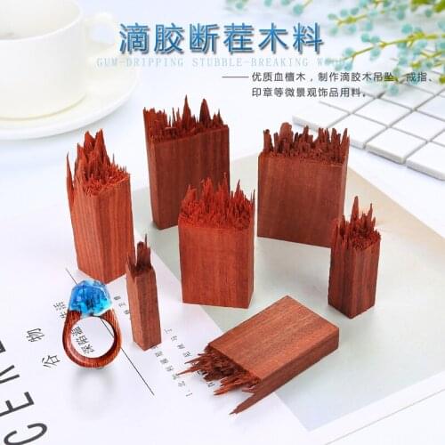 Epoxy Resin Craft Material Red sandalwood Art DIY Jewelry ring Making Necklace Pendant Landscape Decoration Crafts Badge Gifts