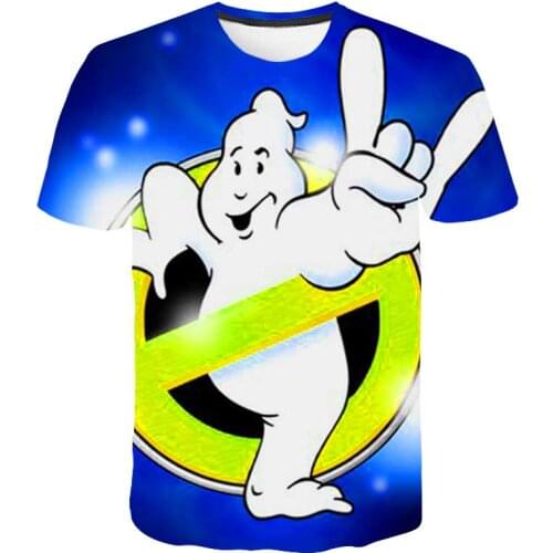 Fashion Summer Ghostbuster T Shirt boy Short Sleeve Movie Music Tees With print Tops For Girls Clothes New Game Free Shipping