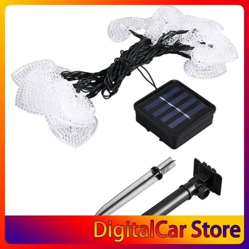 20 LED Heart Solar String Lights with Solar Panel Waterproof String Light for Outdoor Christmas Party Wedding Decoration