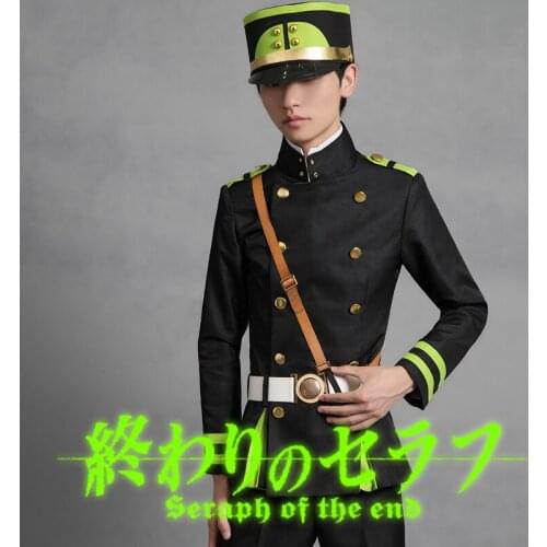 Anime Seraph of The End Yuichiro Hyakuya Cosplay Costume Anime Owari No Seraph Vampire Dress Outfit with Free Wig and Cloak