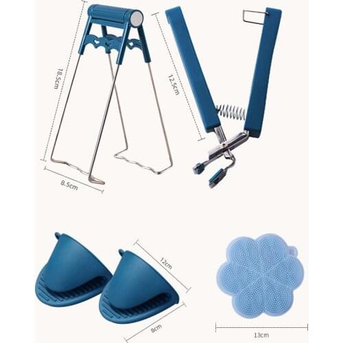 Kitchen Anti Scald Plate Bowl Dish Pot Holder Carrier Clamp Stainless Steel Anti-Hot Clip Lifter Kitchen Oven Accessories Tool