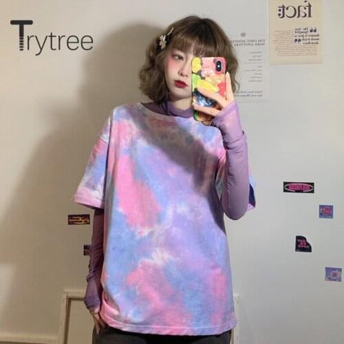 Trytree 2020 Summer Women two piece set Casual Turtleneck Mesh Solid Tops + T-shirt Loose Camouflage Fashion Set 2 piece set