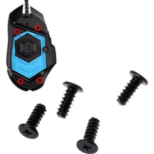 LX9B 4Pcs/Pack Replacement Mouse Bottom Screws for logitech Mouse G502 G403 G402 G700S M705 M950 G500S G9X etc