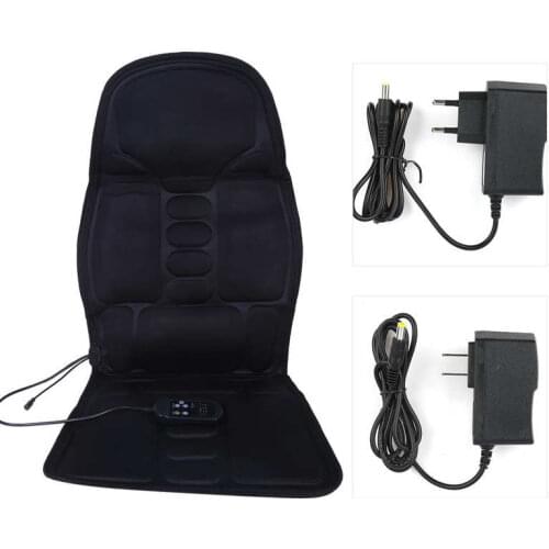 Electric Heating Massage Seat Mat Car Home Office Lumbar Neck Massager Pain Relief Vibration Stimulating Chair Cussion Relax