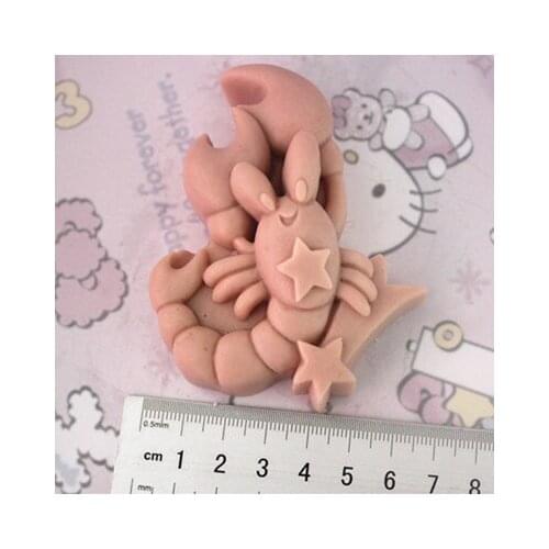 Handmade Soap Silicone Mold Animal Candle Molds Polymer Clay Craft Twelve constellations of Cancer