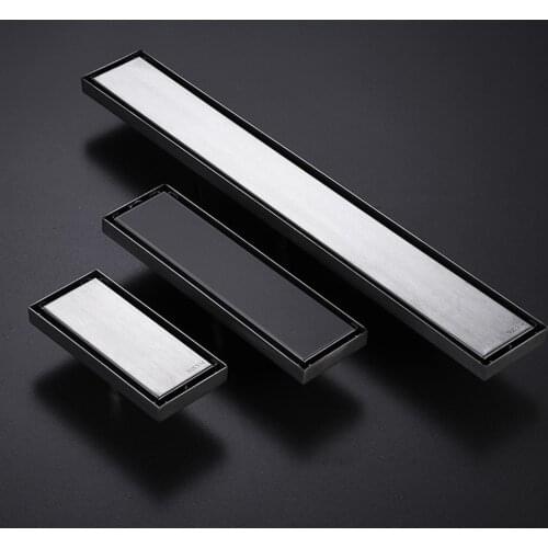 Invisible Bathroom Floor Drain Stainless Steel Anti-Odor Drainage Rectangle Shower Drain for Hotel