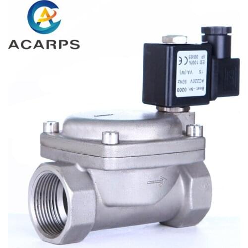 1-1/4"304 Stainlsess Steel High Pressure 1.6Mpa Normally Closed Brass Solenoid Valve Pilot Solenoid Valve