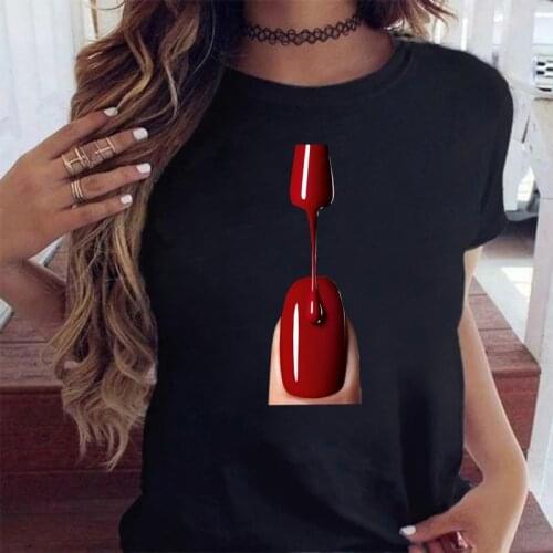Maycaur New Colorful Nail Polish Printed 3D Women T Shirt Summer Tee Shirt Femme Tumblr Tops Tshirt Casual Female Clothes Tops