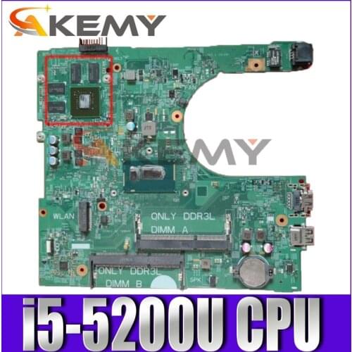 Original Laptop motherboard For DELL Inspiron 3558 Core SR23Y i5-5200U Mainboard CN-0NWJK1 0NWJK1 14216-1 SR23Y N16V-GM-B1 DDR3