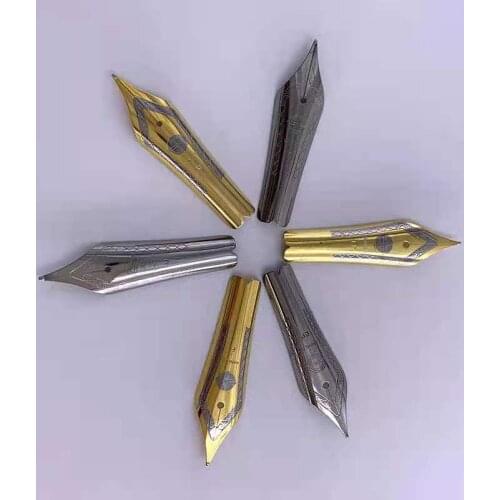 2 PCS / 3 PCS Wing Sung 699 Fountain Pen Nibs Spare Pen Nibs Original EF/F/M Size for Wingsung 699, Golden / Silver Color