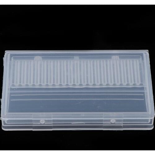 Plastic Nail Drill Holder Stand Portable Manicure Grinding Head Display Case Box