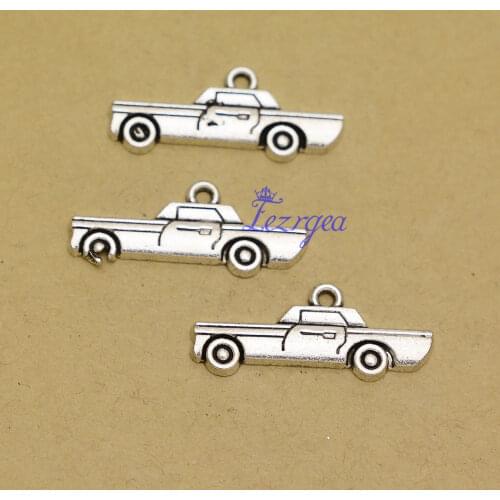 20pcs/lot--27mm, car charms, Antique silver plated car charms,DIY supplies, Jewelry accessories