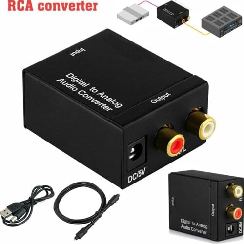 Portable Coaxial Toslink Digital To Analog RCA L/R Audio Adapter Converter Spdif USB Powered Digital Audio Decoder Amplifier