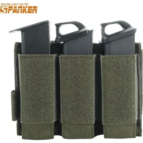 EXCELLENT ELITE SPANKER Tactical Triple Pistol Magazine Pouch For Glock M1911 92F Magazines 40mm Grenade