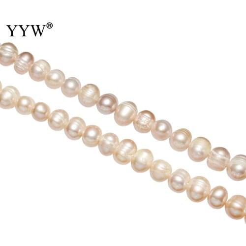 PINk Freshwater Pearls Potato Freshwater Pearl Beads Natural Purple 7-8mm 0.8mm Jewelry Making DIY Necklace Bracelet Accessories