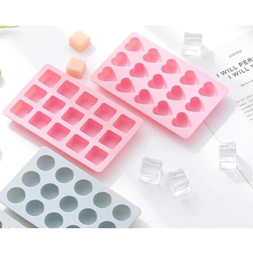15 Grid Silicone Chocolate Mold Tray Creative Star Heart Round Square Shaped Ice Cube Cake decoration Mold Kichen Accessories