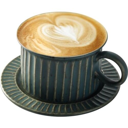 Vintage Ceramic Coffee Cup Set Creative Reuseable Coffee Cup and Saucer Set Japanese Teacup Tazas De Cafe Home Drinkware AB50BZ