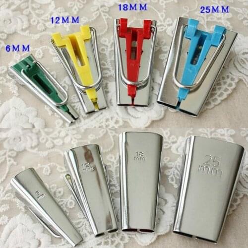 1Set/4pcs Fabric Clover Bias Tape Maker Binding Tool Sets Machine Tool Sewing Quilting Hemming DIY for Home Handmade Accessorie