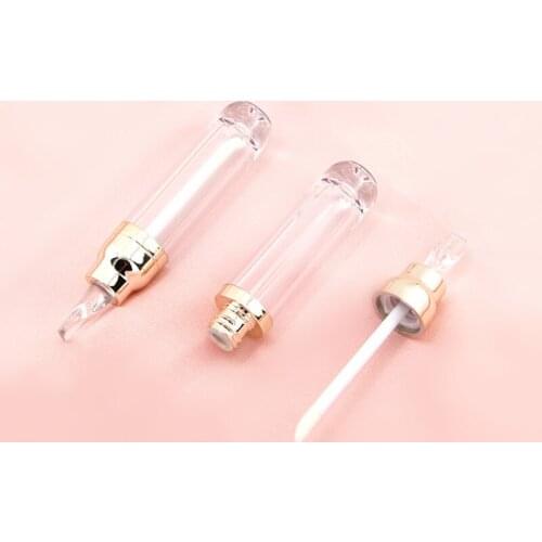 100pcs 6.5ml Lip Gloss Tubes with Wand Rubber Stopper, Refillable Lip Gloss Containers, Empty Lip Gloss Dispenser Bottles