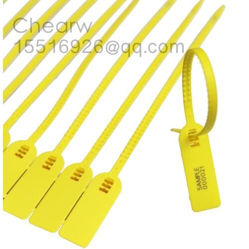 100pieces 345mm high security seal adjust plastic security seal with metal insert safety guard unsustainable disposable