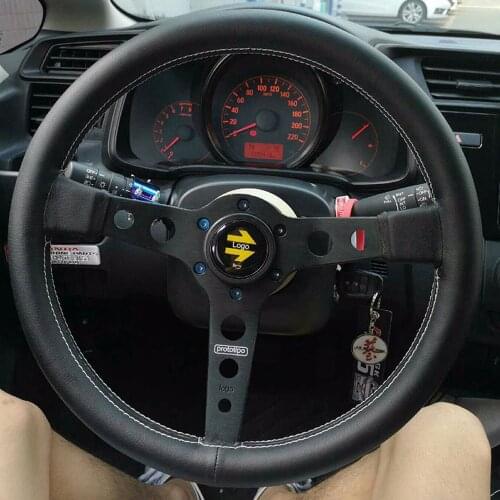 SDAO MCX 14 inch car modified racing steering wheel high quality 2020 leather steering wheel sporty with mom* logo