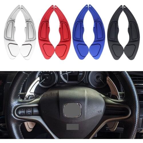2X Car Steering Wheel Paddle Shift Extend Extension Shifter Aluminum For Honda City 2008 Civic Fit CR-V