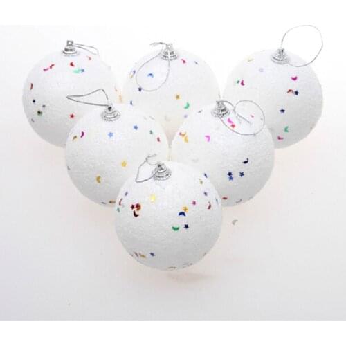 6pcs Christmas Balls Snowballs Party Ornaments Xmas Tree Hanging Decorations