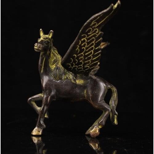 Asian antique art collection crafts, Chinese Old Bronze Horse Sculpture,Home decoration Metal Flying Horse Statue