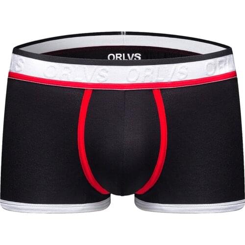ORLVS Brand Men underwear Boxers New Sexy Men Print boxers Spandex Cotton underwear men cuecas Boxers Fashion Men shorts boxer