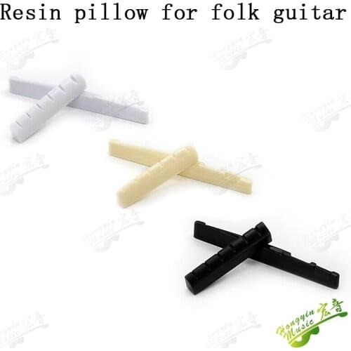 1 SET Acoustic wood folk guitar string pillow resin upper and lower pillow bridge string pillow code string pad