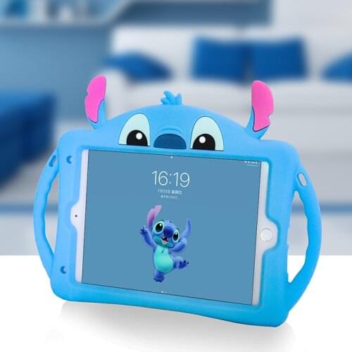 Kids Case for iPad 7/10.2Soft Silicon Child Lovely Stand Tablet Cover for Ipad 8th 9.7 inch 2018 Mini 5 4 3 2 Air 2 6th2020