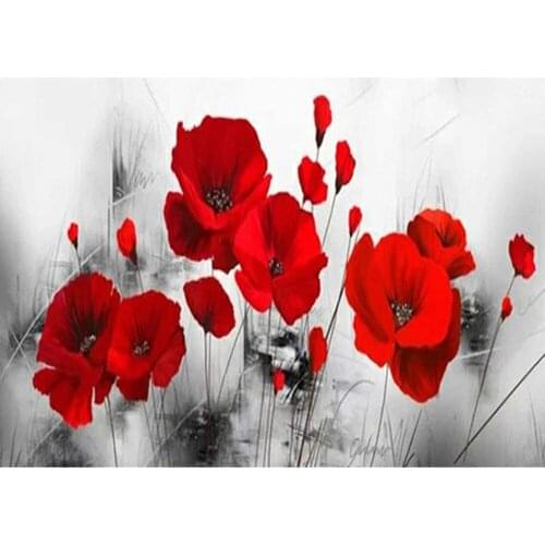 Flower Orchid Printed Canvas 11CT Cross-Stitch Kit Embroidery Painting Handmade Handiwork Needlework Room Decor Counted Package