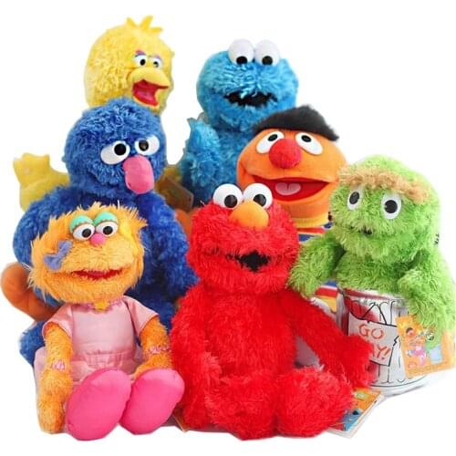 Cartoon Animo Sesame Street Grover Zoe Ernie Big Bird Christmas Birthday Party Stuffed Plush Toy Gifts For Kids