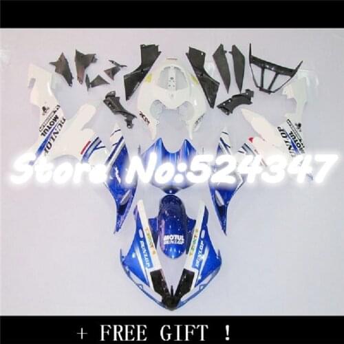 Customized Injection fairing kits fit for YAMAHA 2004-2006 YZFR1 04 05 06 YZF R1 blue white black plastic fairings kit