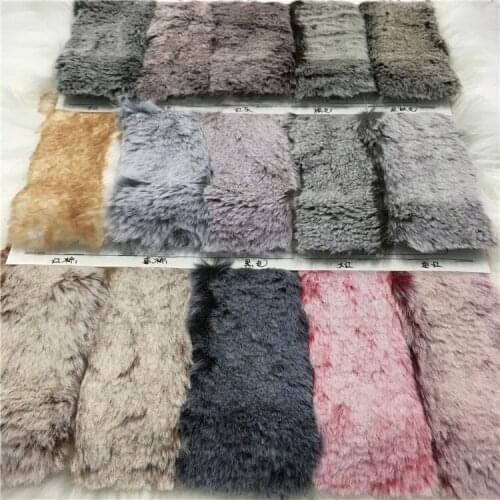 Faux Fur 20mm Two-Color Rabbit Fur Faded White 1400G Plush Fabric