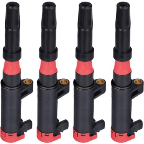 4x 243CSD16697 High Performance Ignition Coil Kit For Renault Clio Laguna Megane Scenic F4P F4R K4J K4M 8200405098