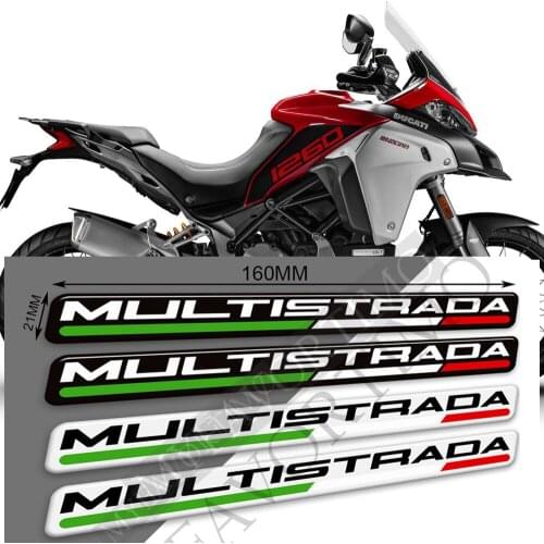 1260S For Ducati MULTISTRADA 950 1200 1260 S V4 Stickers Decal Tank Pad Protector Panniers Luggage Cases Trunk Emblem Logo