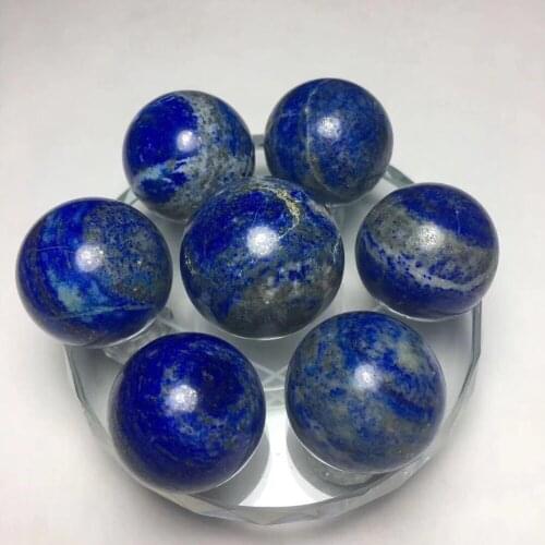 Natural lapis lazuli crystal gemstone sphere grid seven star array meditati reiki healing lapis lazuli crystal ball as gift