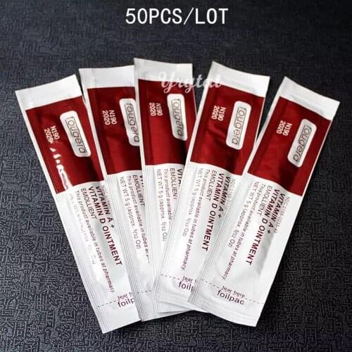 2016 NEW tinta tattoo Supplies 50pcs/lot Tattoo Recovery Cream Vitamin A+Vitamin D Ointment Top Tattoo Repairing Cream Shipping