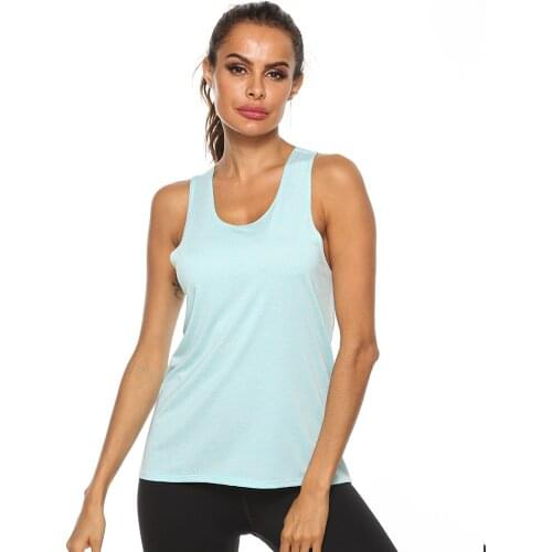 2020 New Women Fashion Sports Vest Ladies Casual Solid Color Loose Breathable Fitness Gym Running Jogging Yoga Vest Tanks