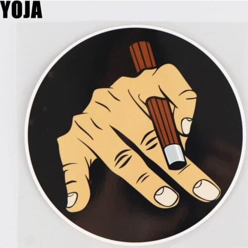 YOJA 13.2X13.2CM Personalized Finger Design Vinyl Car Sticker Decal Decor Modern Cartoon 19A-0249