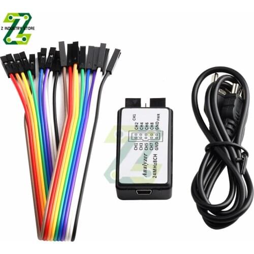 Portable USB Logic Analyzer 24M 8CH Channels Debug Data Upload Measuring Tool