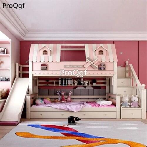 Prodgf 1Pcs A Set Pink Princess Updown Children Bedroom Bed