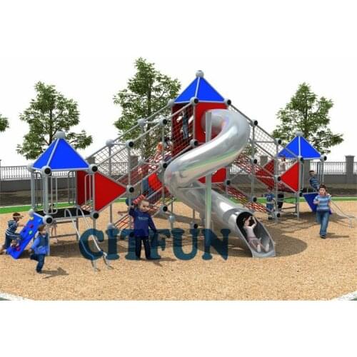 Professional design outdoor playground multi-function fitness equipment with net climb,Outdoor Playground Web climber OP18-216A