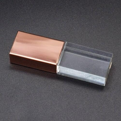 Rose Golden Crystal USB Flash Drive 4GB 8GB 16GB 32GB USB Flash Memory Stick Pendrive Metal Pen Drive