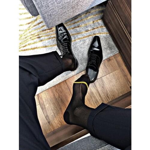 Calf Pantyhose Men Pantyhose Mantyhose Sexy Business Pantyhose Tights Patterned Stripes Sexy Toe Man Fetish Hot Male Fashion