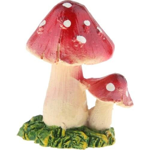 Fairy Garden Decor Mushroom Statue & Fairy Miniature Figurines Resin Crafts